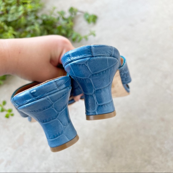 Paris Texas Croc Heeled Sandals in Light Blue - Picture 5 of 5